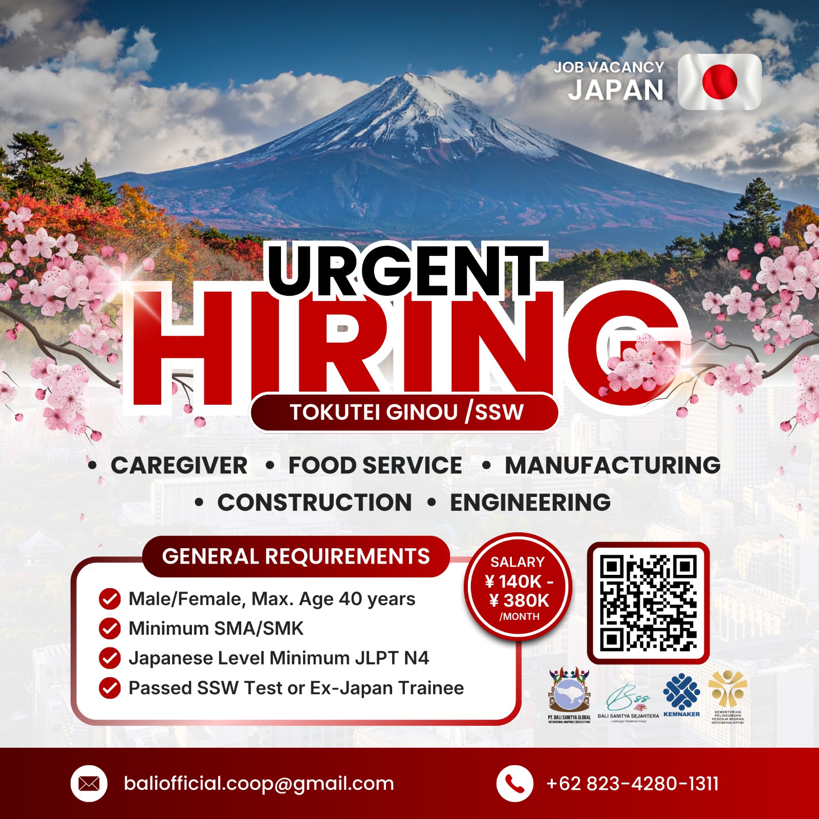 Urgent Hiring - Japan
