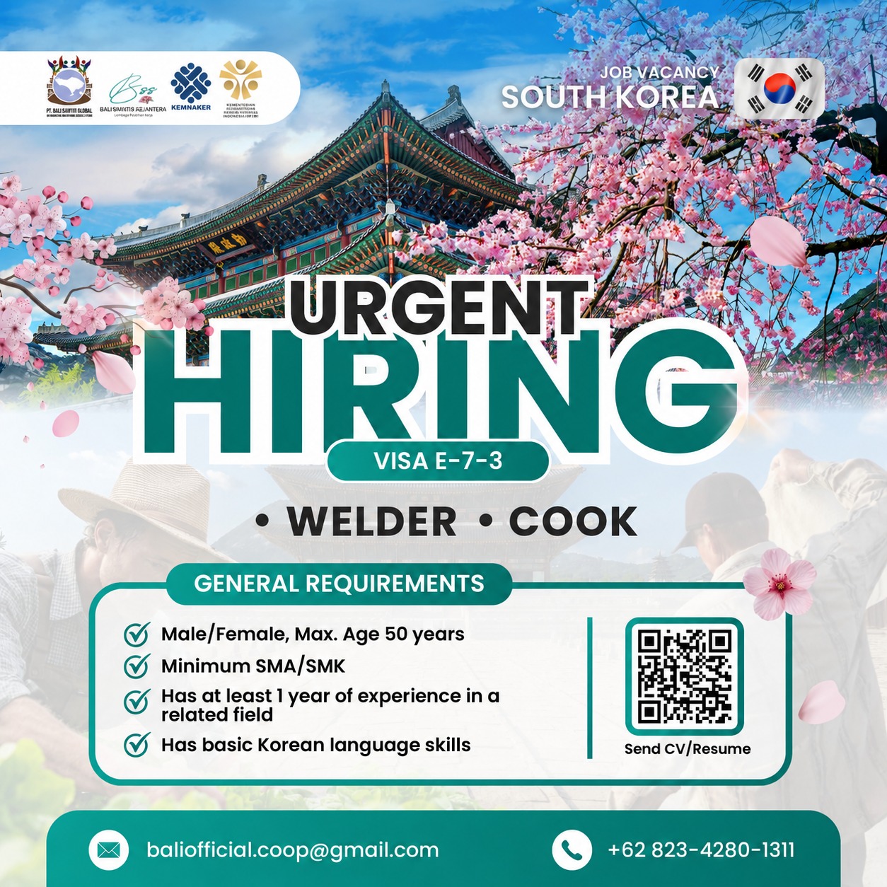 Urgent Hiring - South Korea